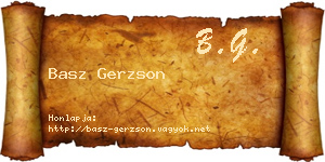 Basz Gerzson névjegykártya
